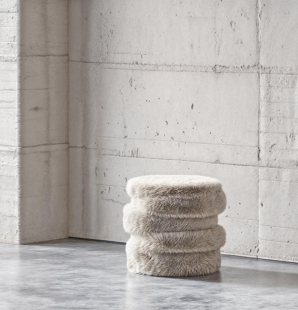 Turco Pouf Up & Up in velluto marrone di Hermhaus in vendita