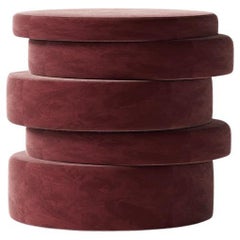 Ups Pouf Burgundy Velvet d'Hermhaus