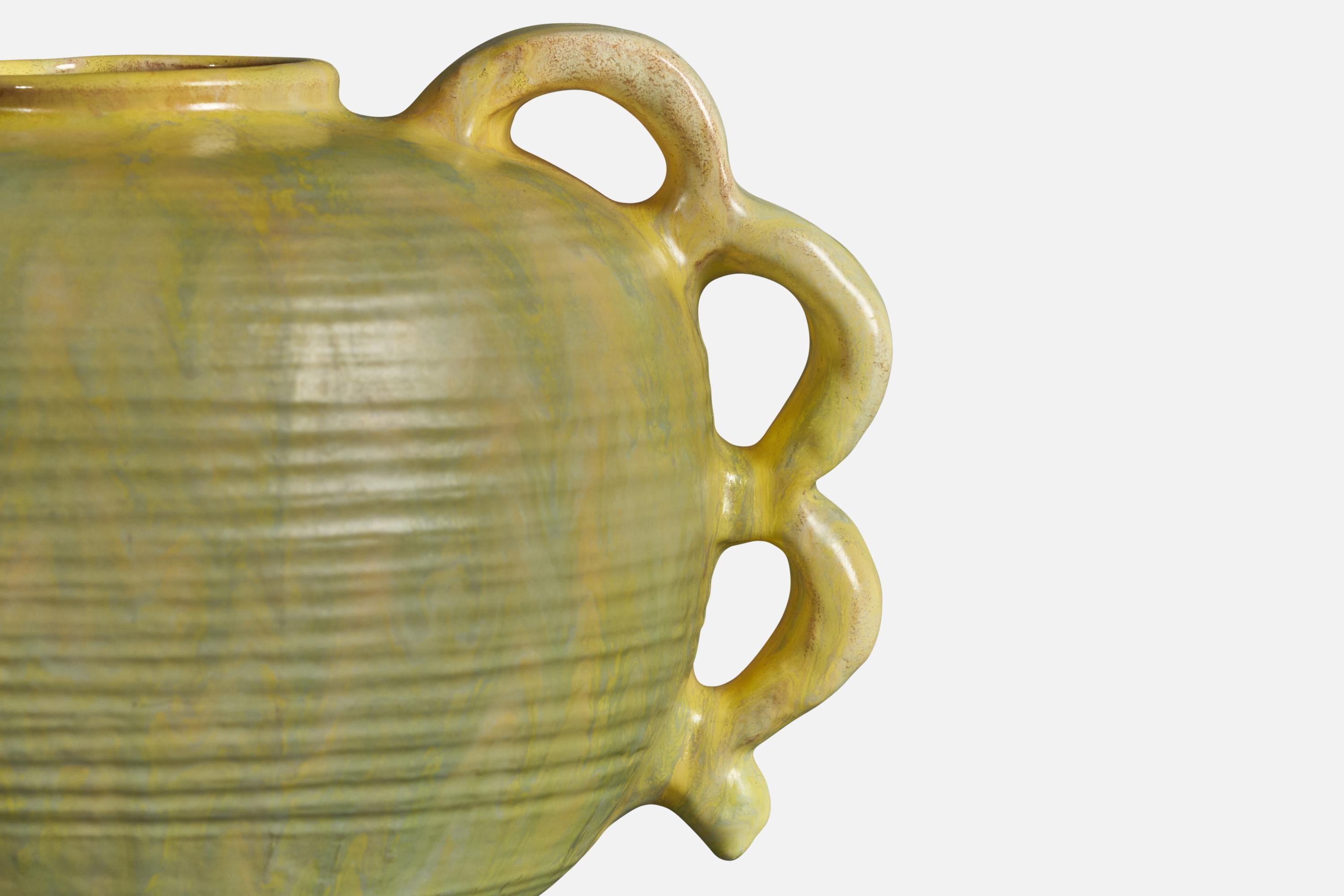 Swedish Upsala Ekeby Attribution, Vase, Earthenware, Sweden, 1930s For Sale