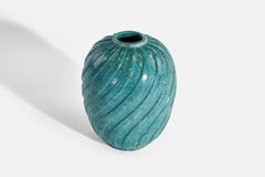 Upsala-Ekeby, terracotta smaltata di blu, Svezia, anni ’40 circa