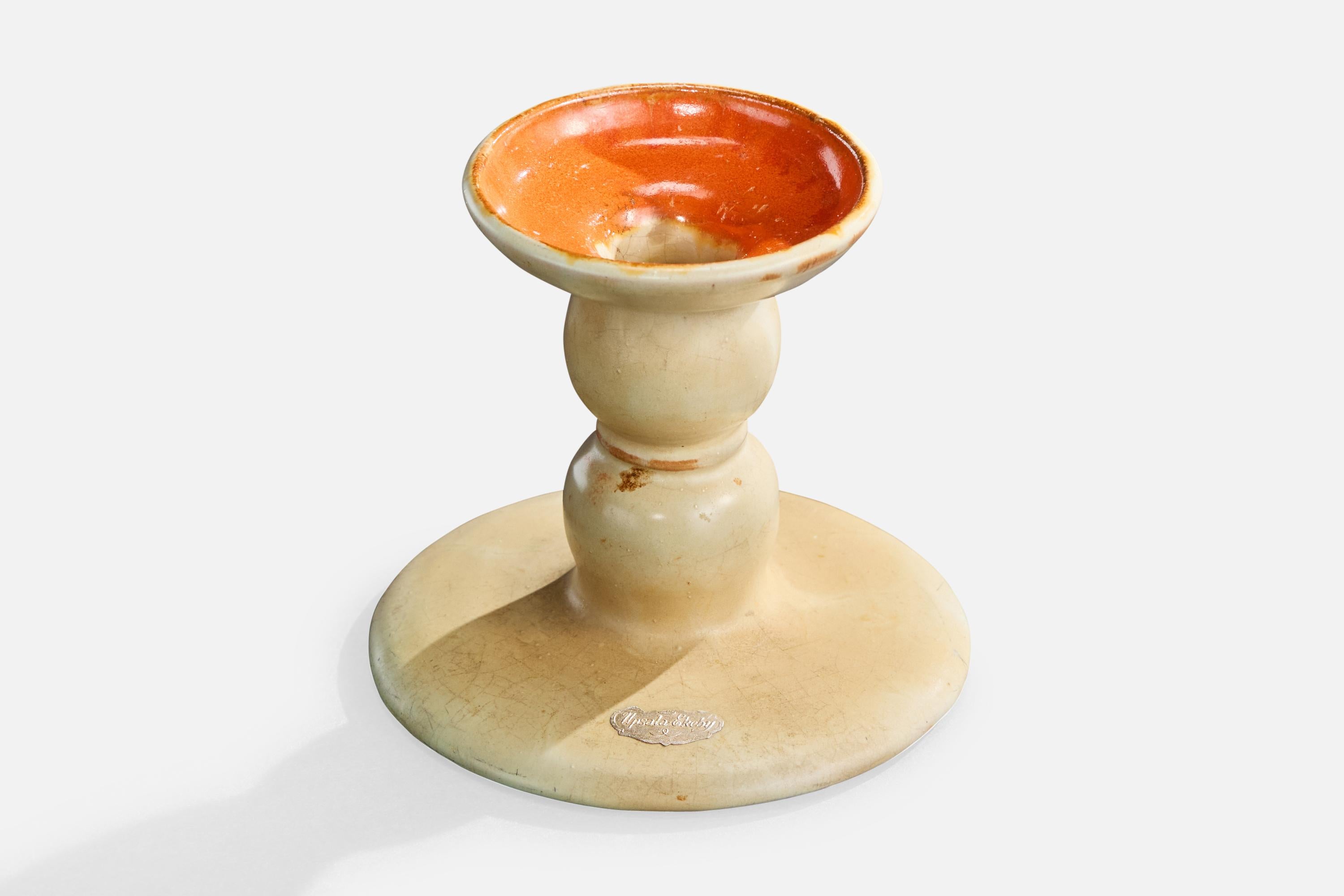 Svedese Upsala Ekeby, Candlesticks, Ceramic, Sweden, 1930s in vendita