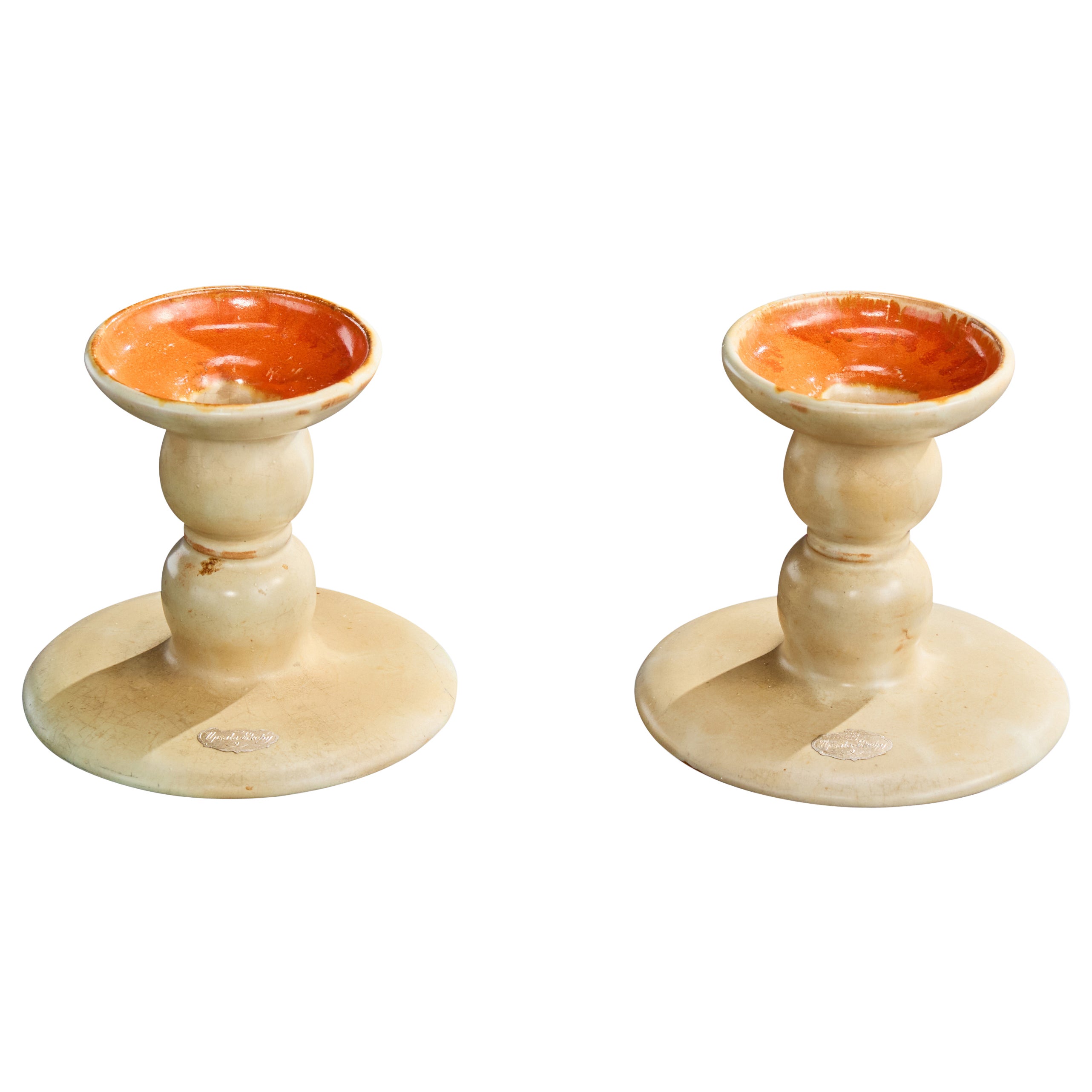 Upsala Ekeby, Candlesticks, Ceramic, Sweden, 1930s