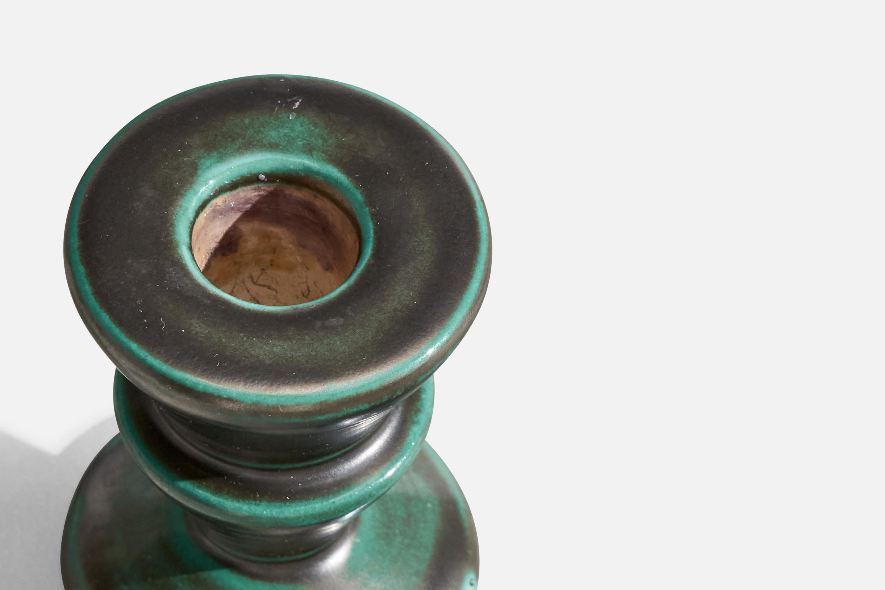 Mid-20th Century Upsala Ekeby, Candlesticks, Earthenware, Sweden, 1930s For Sale