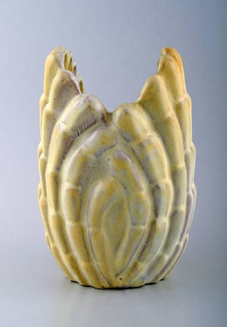 Swedish Upsala-Ekeby Ceramic Vase in Art Deco Style