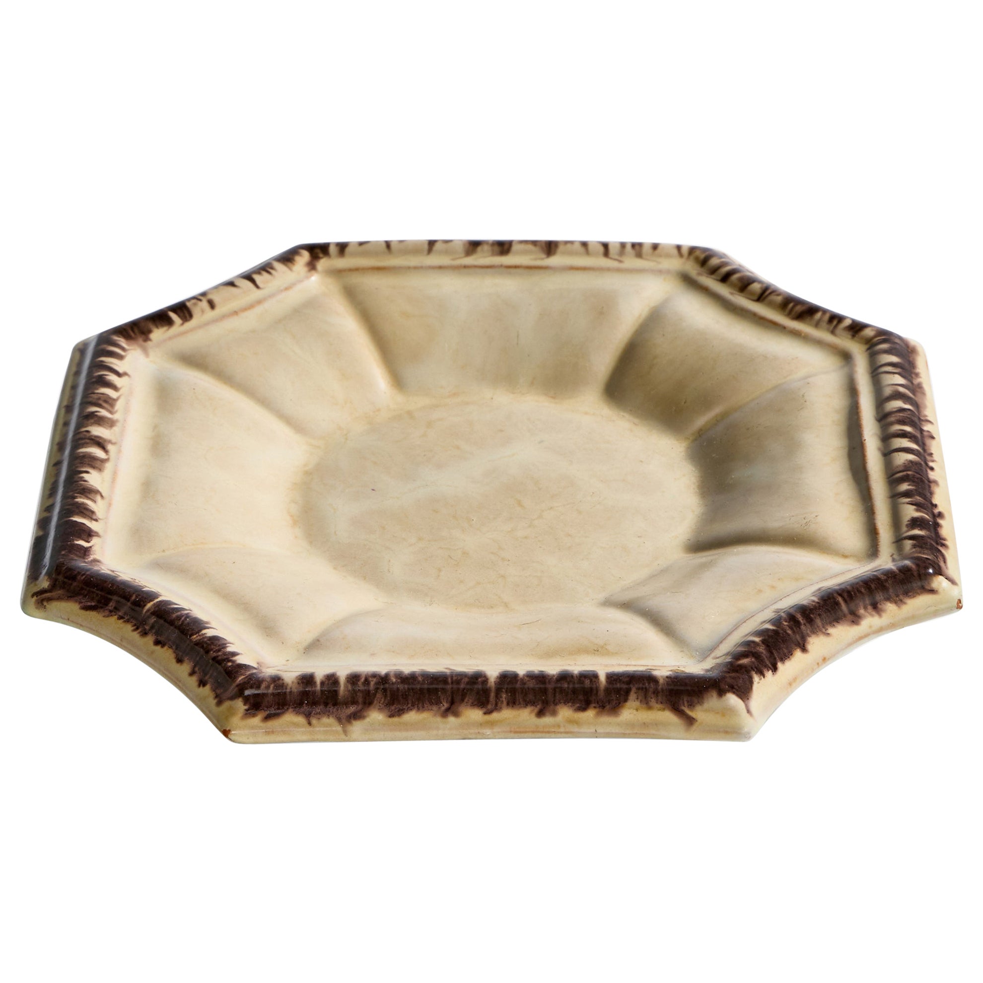 Upsala Ekeby, Piatto, Terracotta, Svezia, anni '30 in vendita