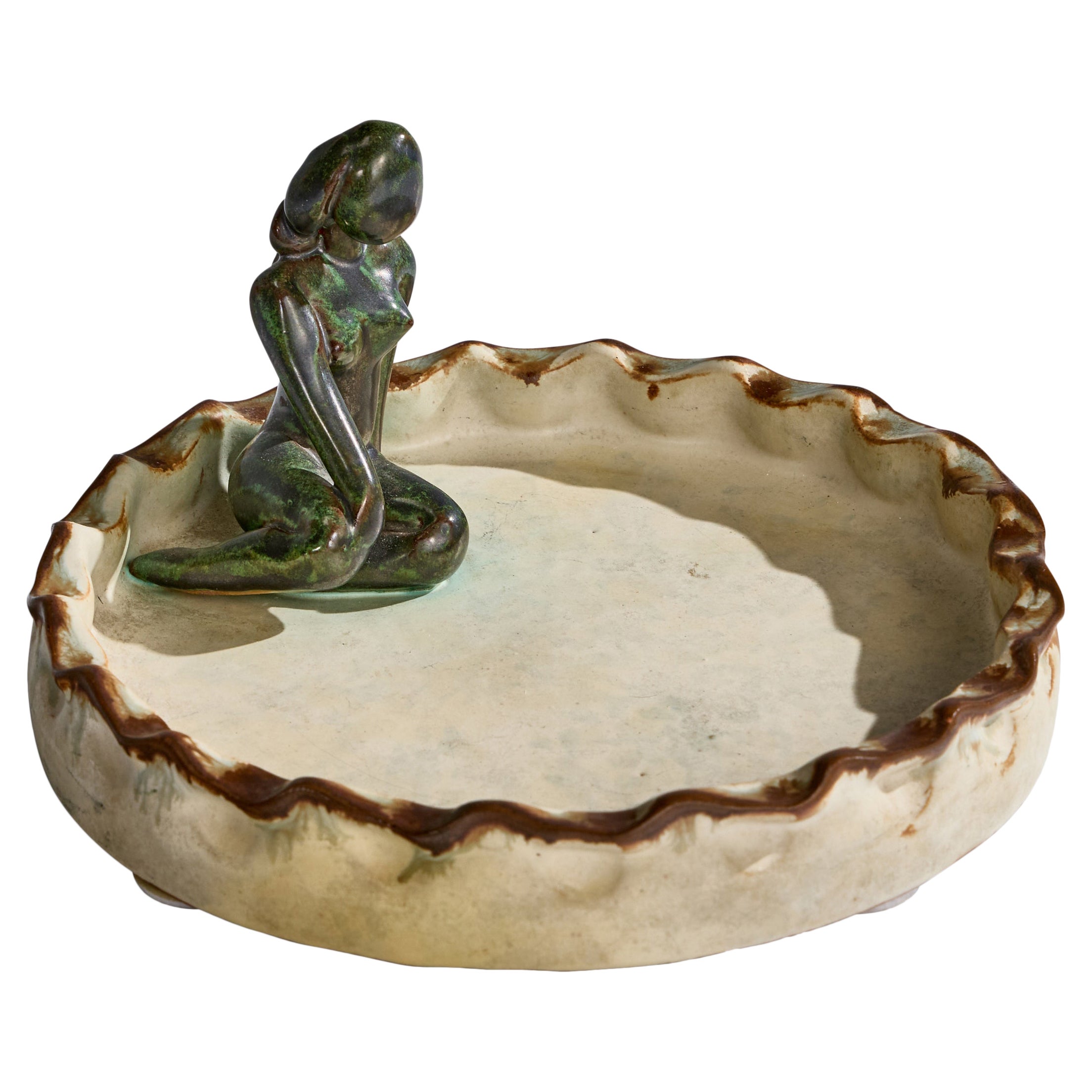 Upsala Ekeby, Piatto, Terracotta, Svezia, anni '30