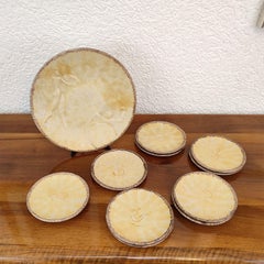 Upsala Ekeby, Einar Luterkort, Servicio de cerámica para frutas, 1+10 piezas, Suecia, años 30