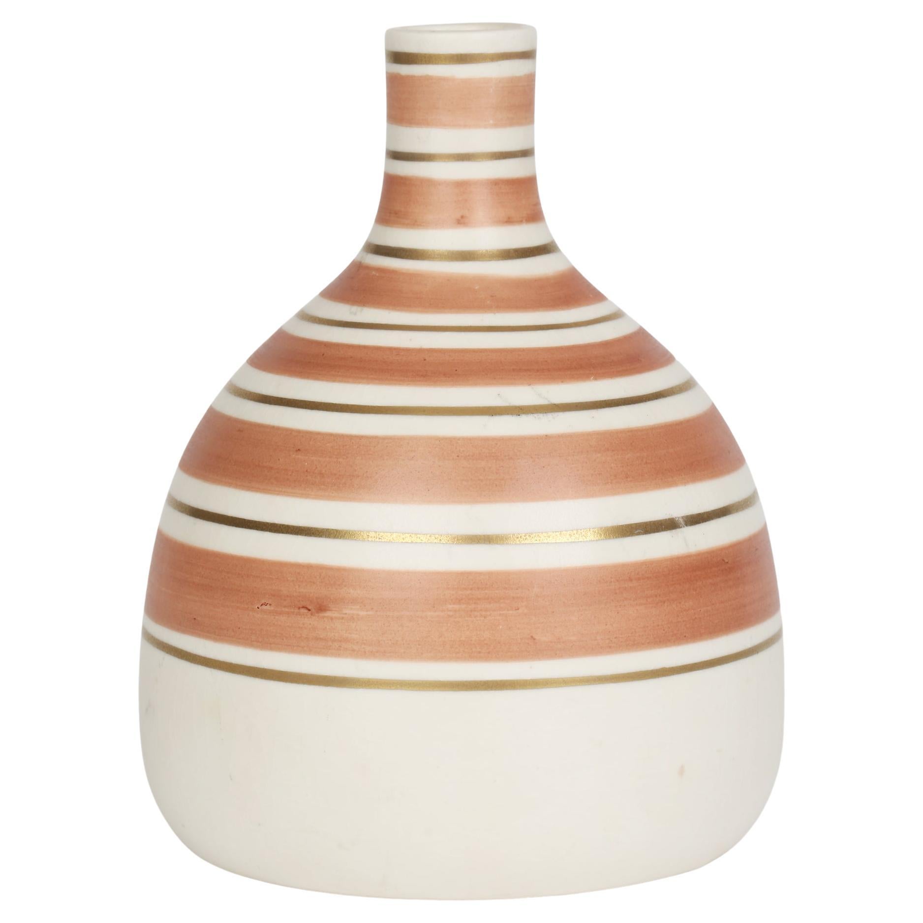 Upsala-Ekeby Gefle Art Deco Art Pottery Linear Pattern Vase