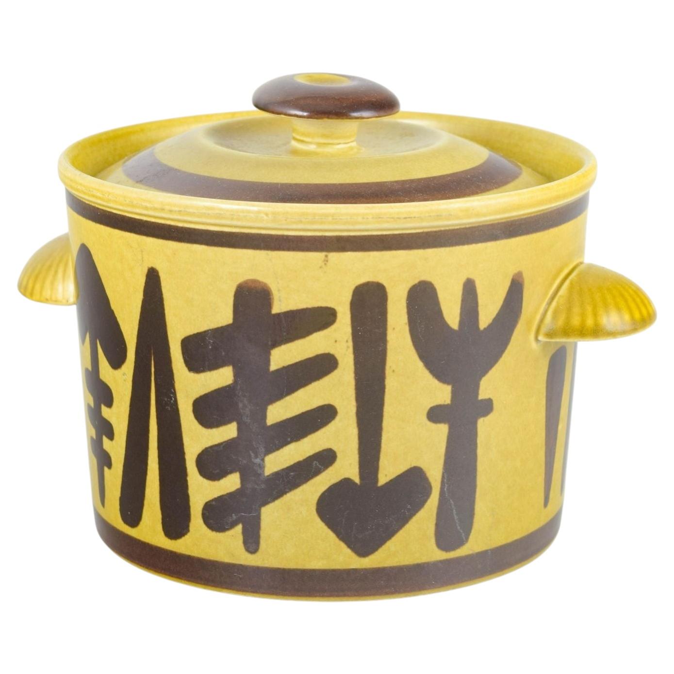 Upsala-Ekeby / Gefle. Lidded tureen in glazed faience .“Pang” series, 1960s