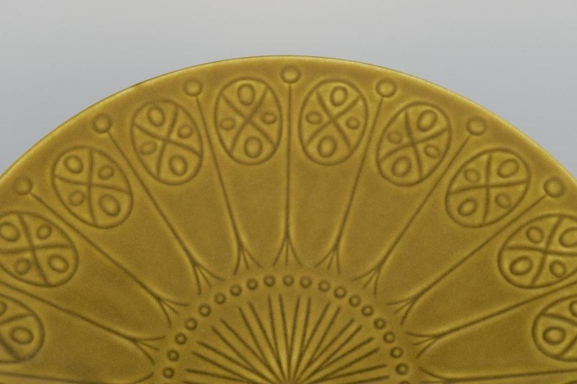 Swedish Upsala Ekeby/Gefle, Sweden. Large ceramic centerpiece.  Geometric pattern. For Sale