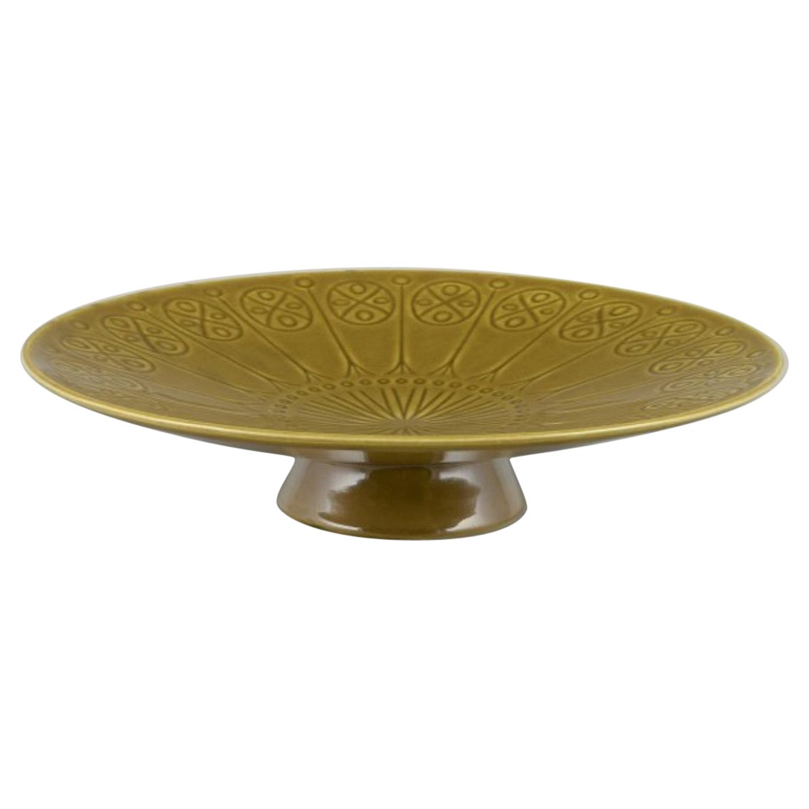 Upsala Ekeby/Gefle, Sweden. Large ceramic centerpiece.  Geometric pattern. For Sale