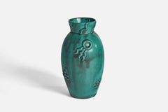 Upsala-Ekeby, Green-Glazed Earthenware, Sweden, 1940s