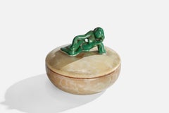 Upsala Ekeby, Deckelgefäß, Steingut, Schweden, 1930er Jahre