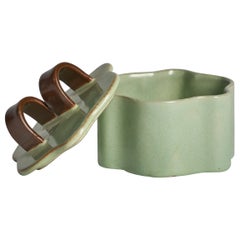 Upsala Ekeby, Lidded Jar, Earthenware, Sweden, 1930s