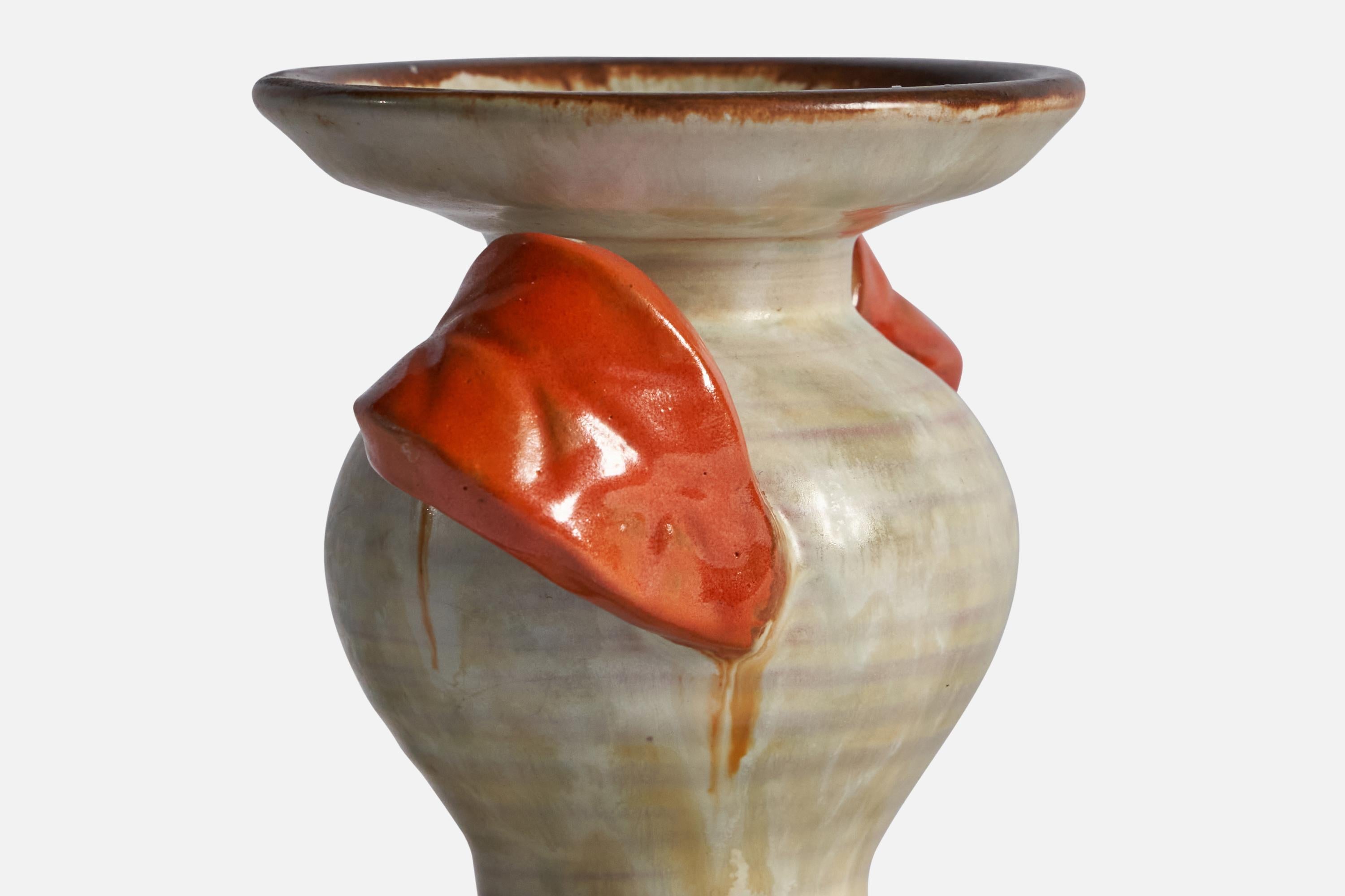 Swedish Upsala Ekeby, Small Vase, Earthenware, Sweden, 1930s For Sale