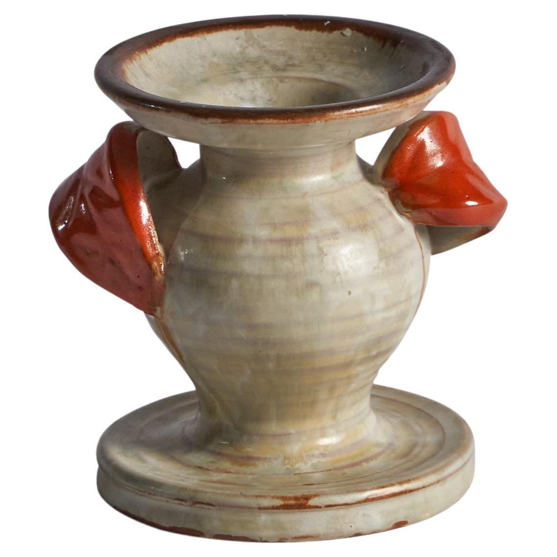 Upsala Ekeby, Small Vase, Earthenware, Sweden, 1930s For Sale