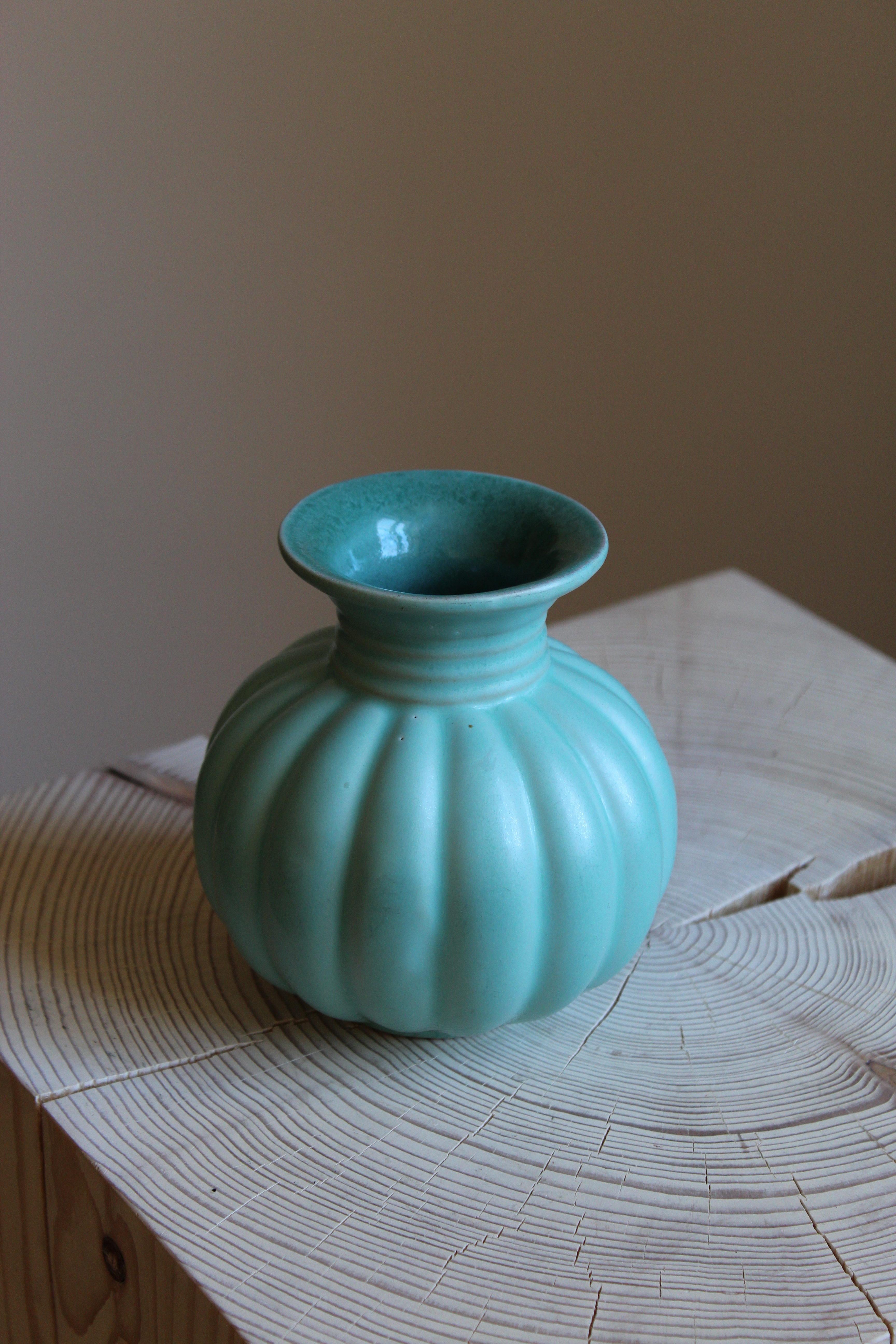 Swedish Upsala-Ekeby, Small Vase, Glazed Stoneware, Sweden, 1930s