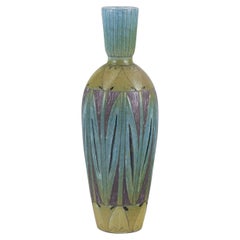 Upsala Ekeby, Sweden. Ceramic vase with polychrome glaze. Floral motifs.