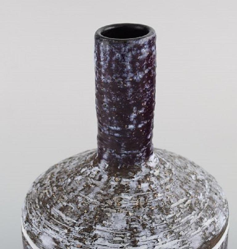 Upsala-Ekeby, Sweden, Vase with Narrow Neck in Glazed Ceramics, 1960s In Good Condition For Sale In Copenhagen, DK