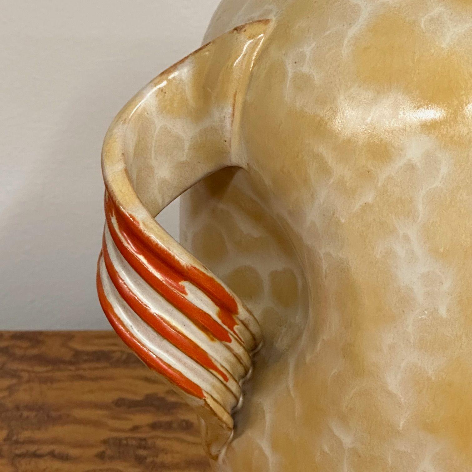 Upsala Ekeby, Swedish Mid-Century Modern, Beige Ceramic Vase, Sweden, 1930s For Sale 3