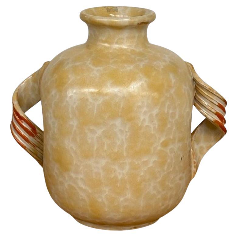 Upsala Ekeby, Swedish Mid-Century Modern, Beige Ceramic Vase, Sweden, 1930s For Sale