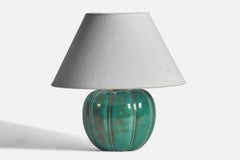Upsala Ekeby, Table Lamp, Earthenware, Sweden, 1930s