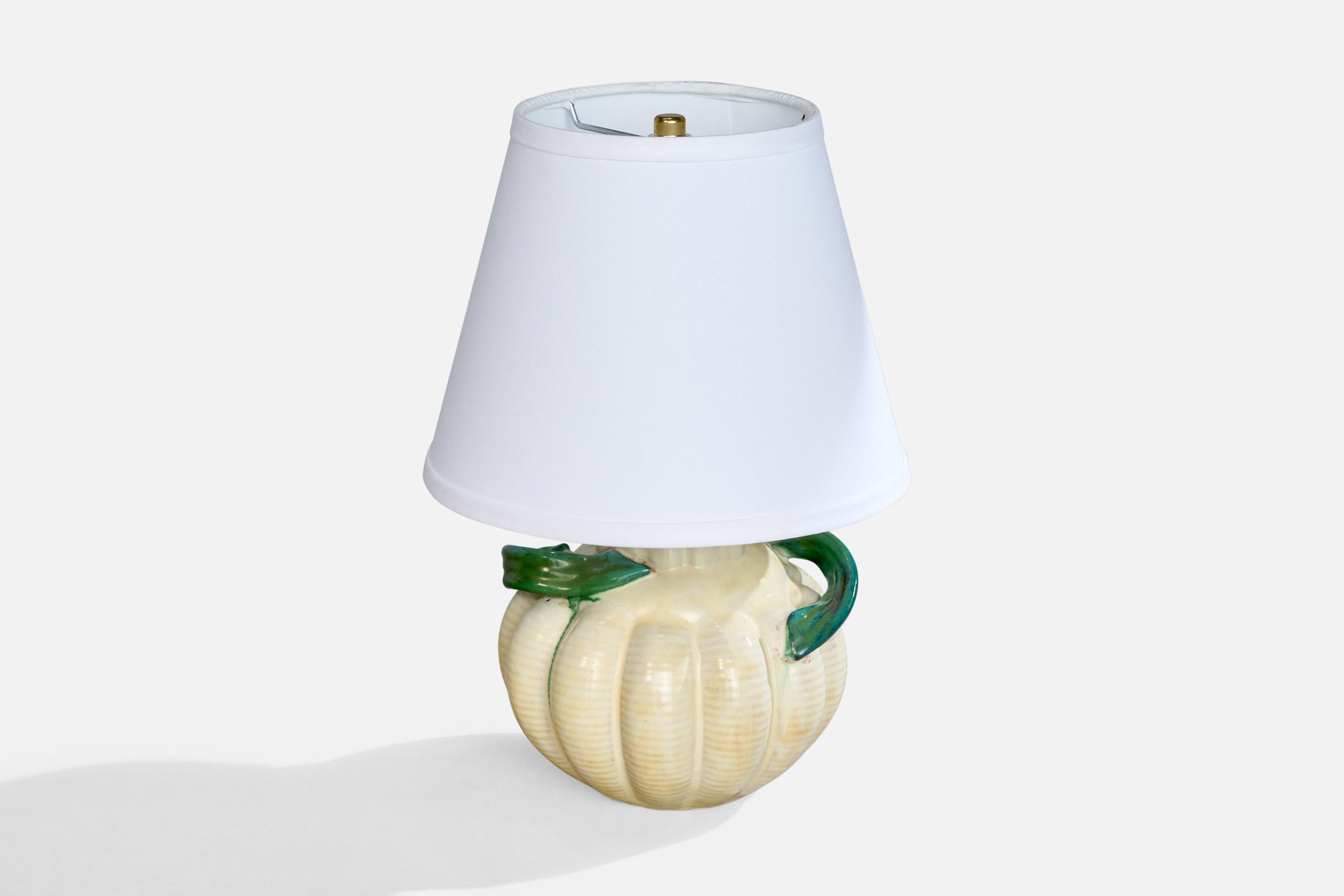 Suédois Lampe de bureau Upsala-Ekeby, faïence, Suède, années 1930 en vente