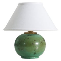 Upsala-Ekeby, Table Lamp, Earthenware, Sweden, 1930s