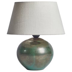 Upsala Ekeby, Table Lamp, Earthenware, Sweden, 1930s