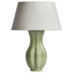 Lampe de bureau Upsala Ekeby, faïence, Suède, années 1930
