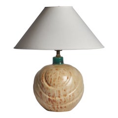 Lampe de bureau Upsala Ekeby, faïence, Suède, années 1930