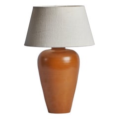 Upsala Ekeby, lampe de table, faïence, Suède, années 1950