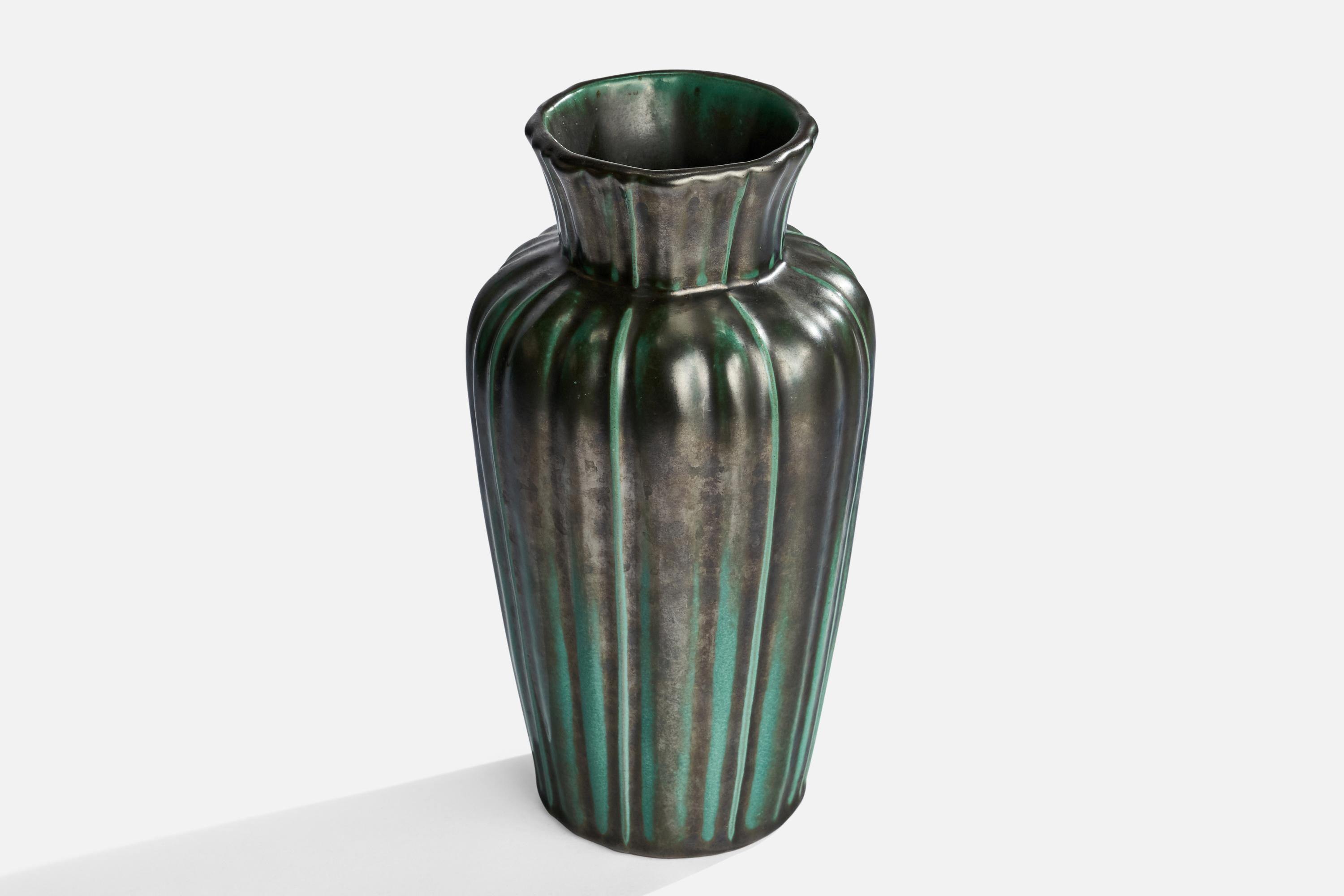 Scandinavian Modern Upsala Ekeby, Vase, Earthenware, 1930s For Sale