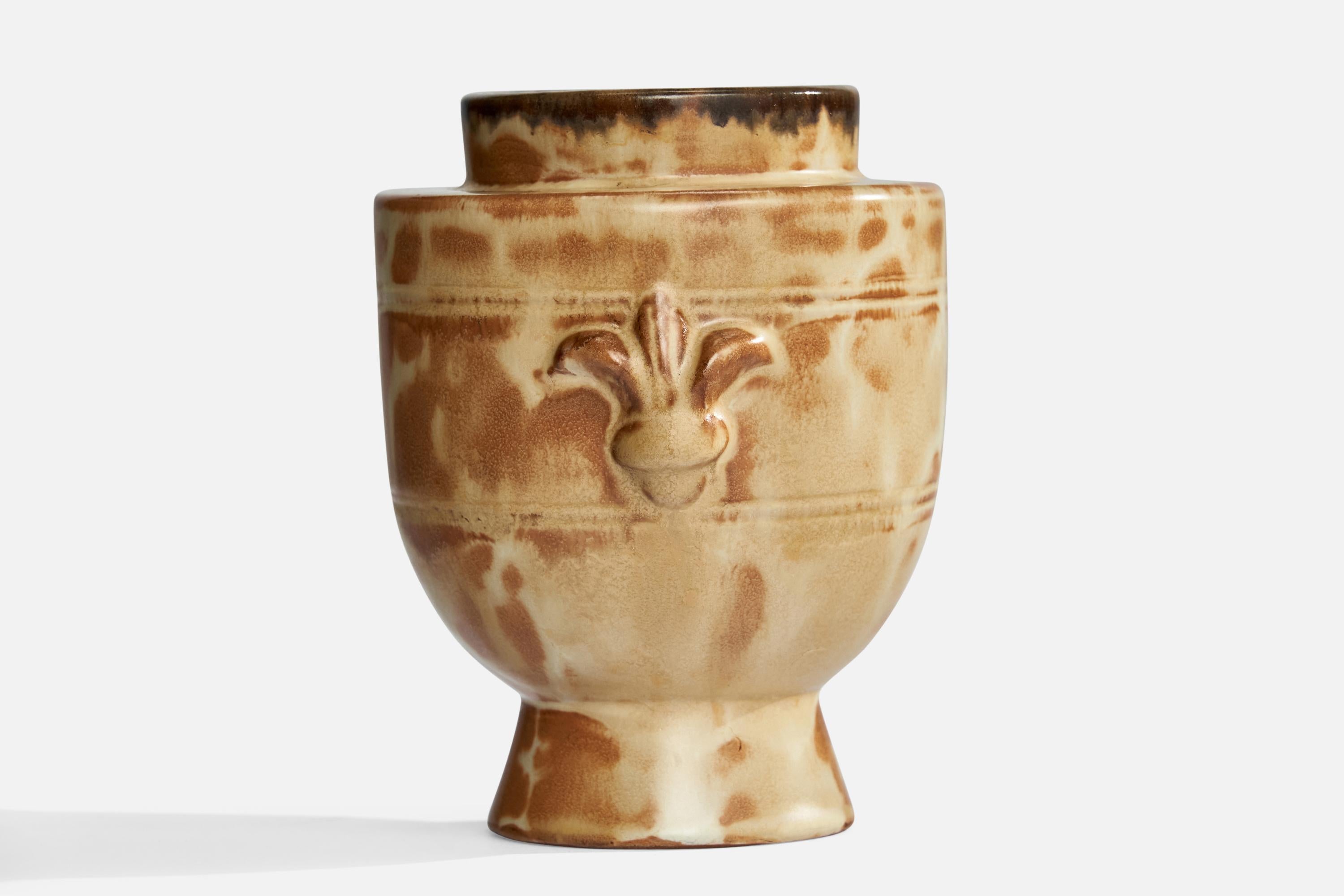 Upsala Ekeby, Vase, Steingut, 1930er-Jahre (Mitte des 20. Jahrhunderts) im Angebot