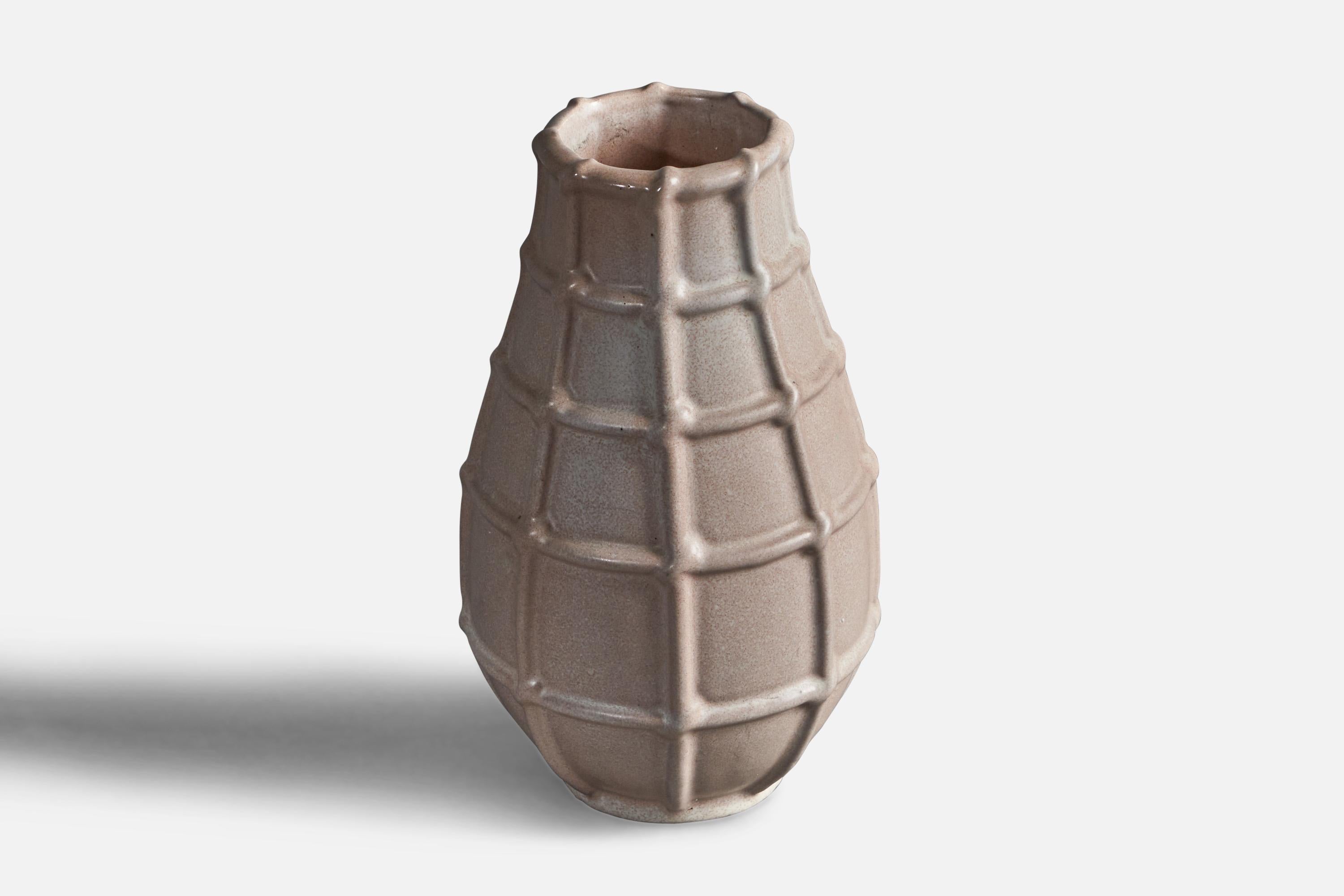 Scandinavian Modern Upsala Ekeby, Vase, Earthenware, Sweden, 1930s For Sale