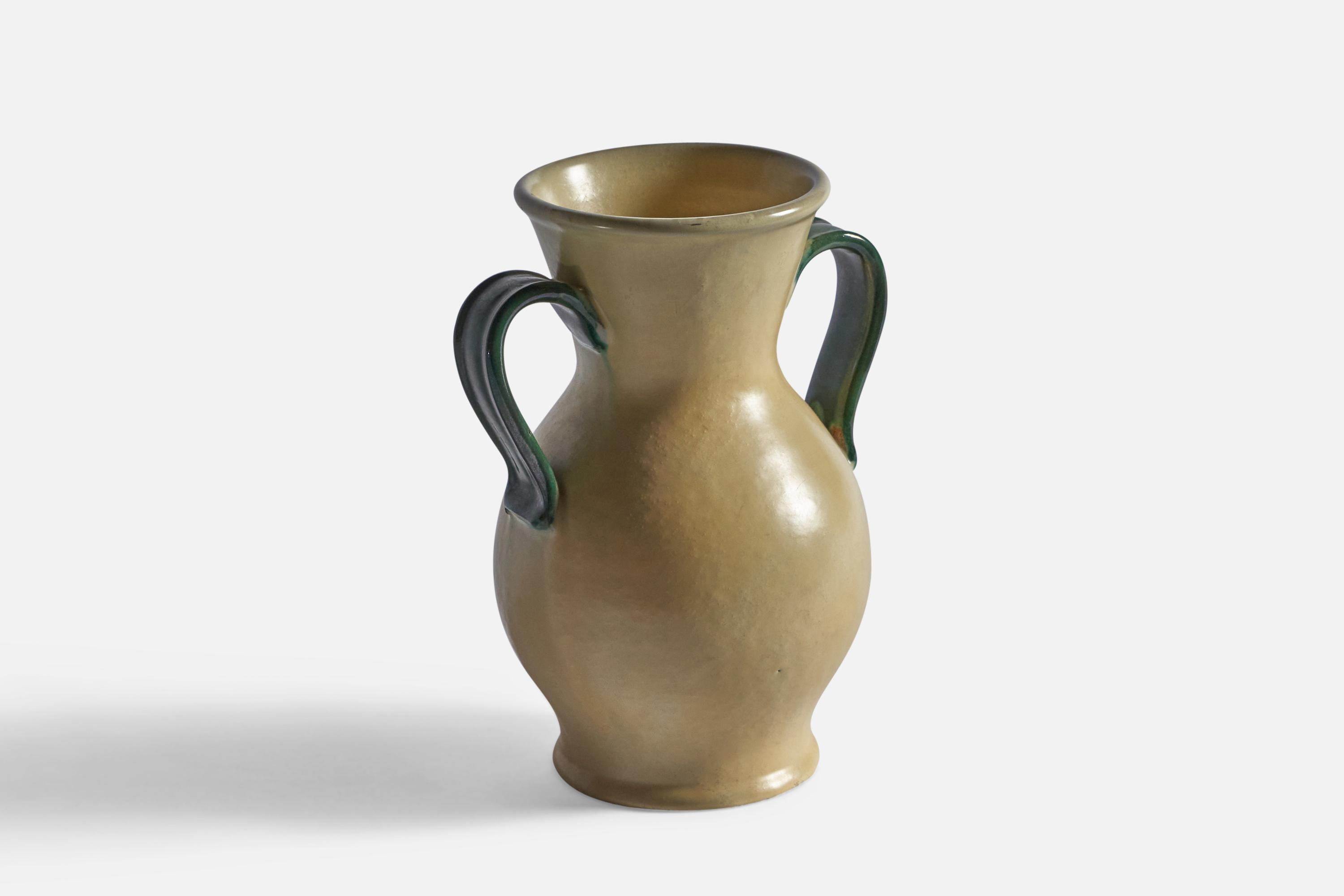 Mid-Century moderno Upsala Ekeby, Vaso, Terracotta, Svezia, anni '1930 in vendita