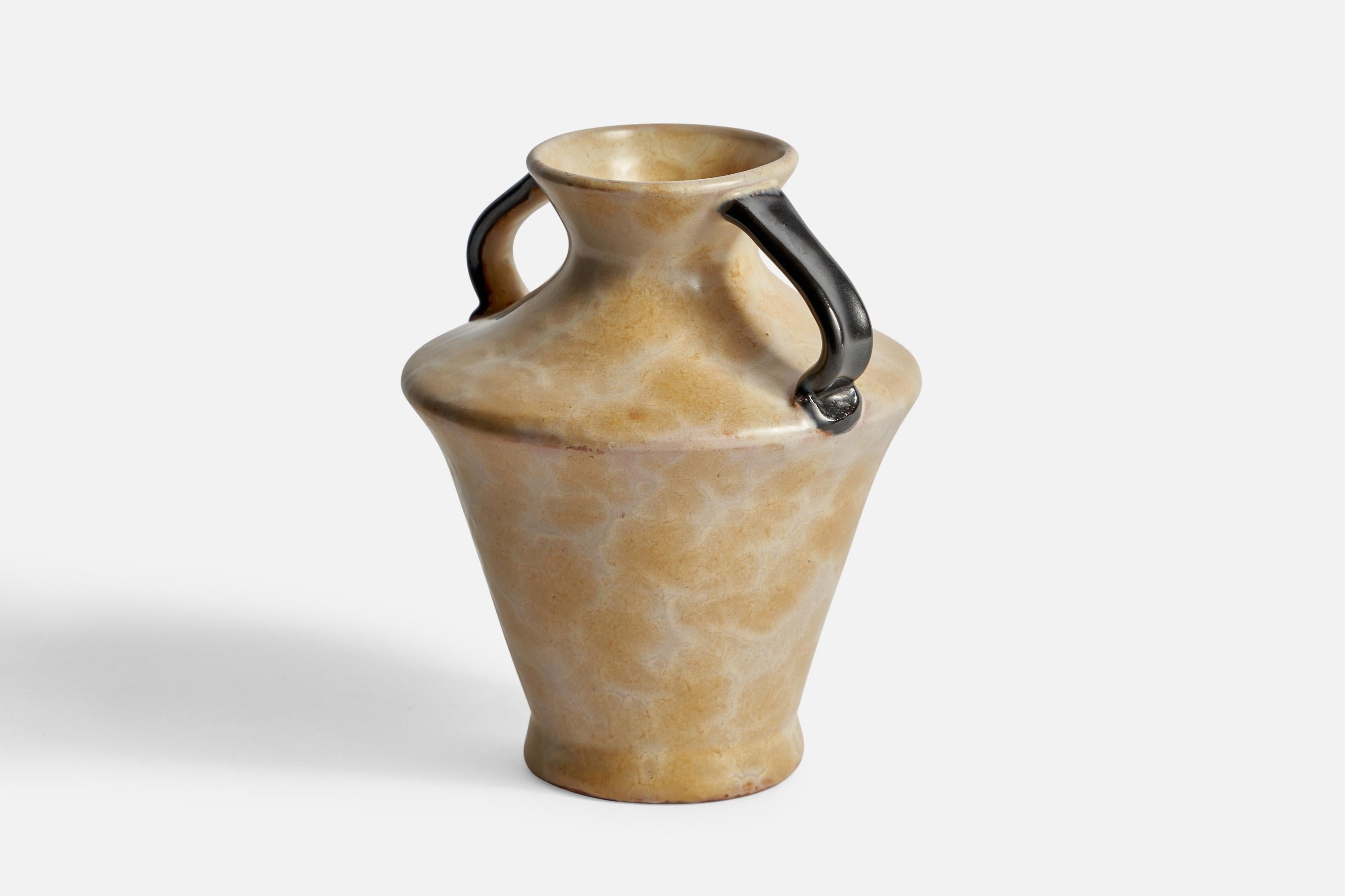 Scandinavian Modern Upsala Ekeby, Vase, Earthenware, Sweden, 1930s For Sale