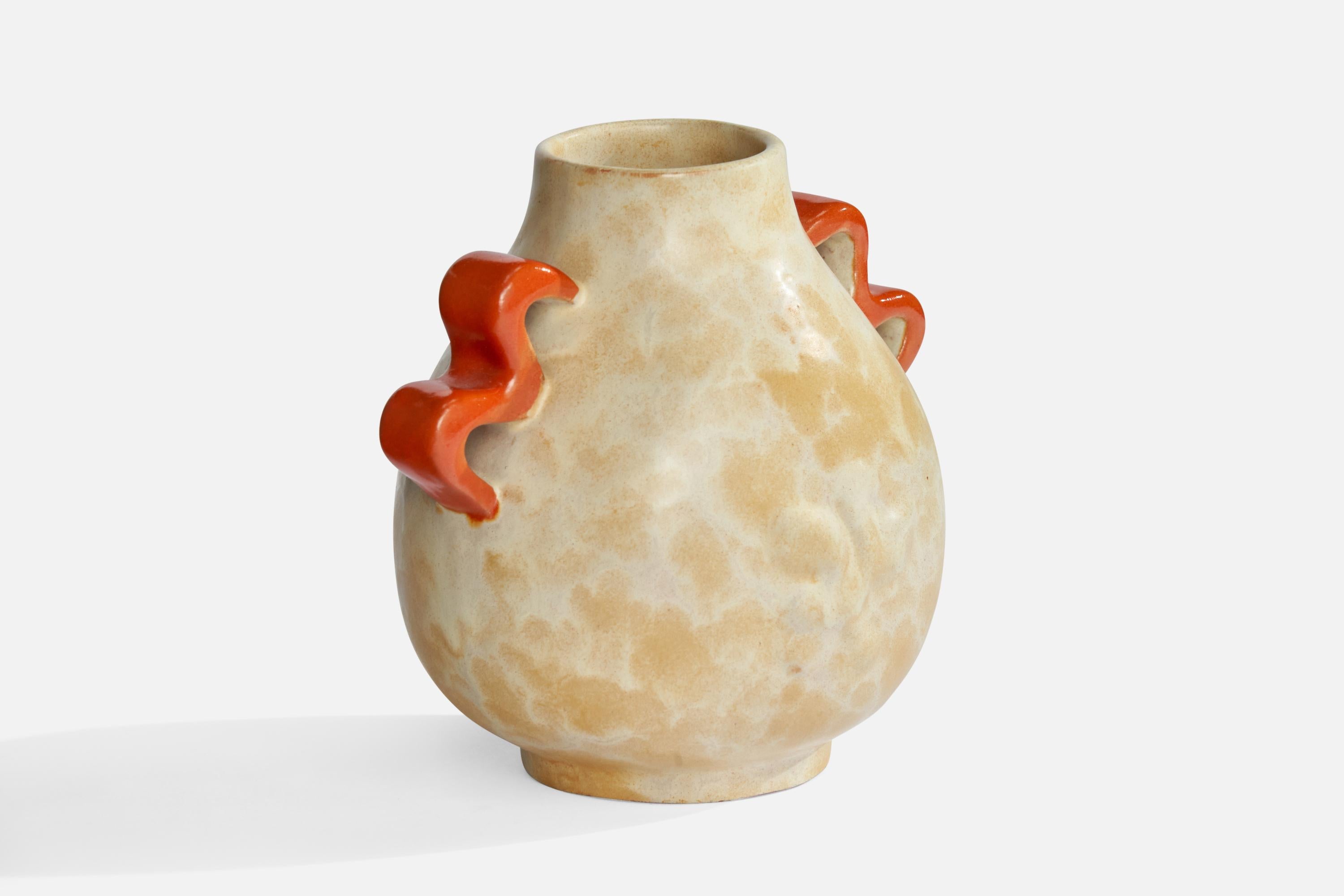 Scandinavian Modern Upsala Ekeby, Vase, Earthenware, Sweden, 1930s