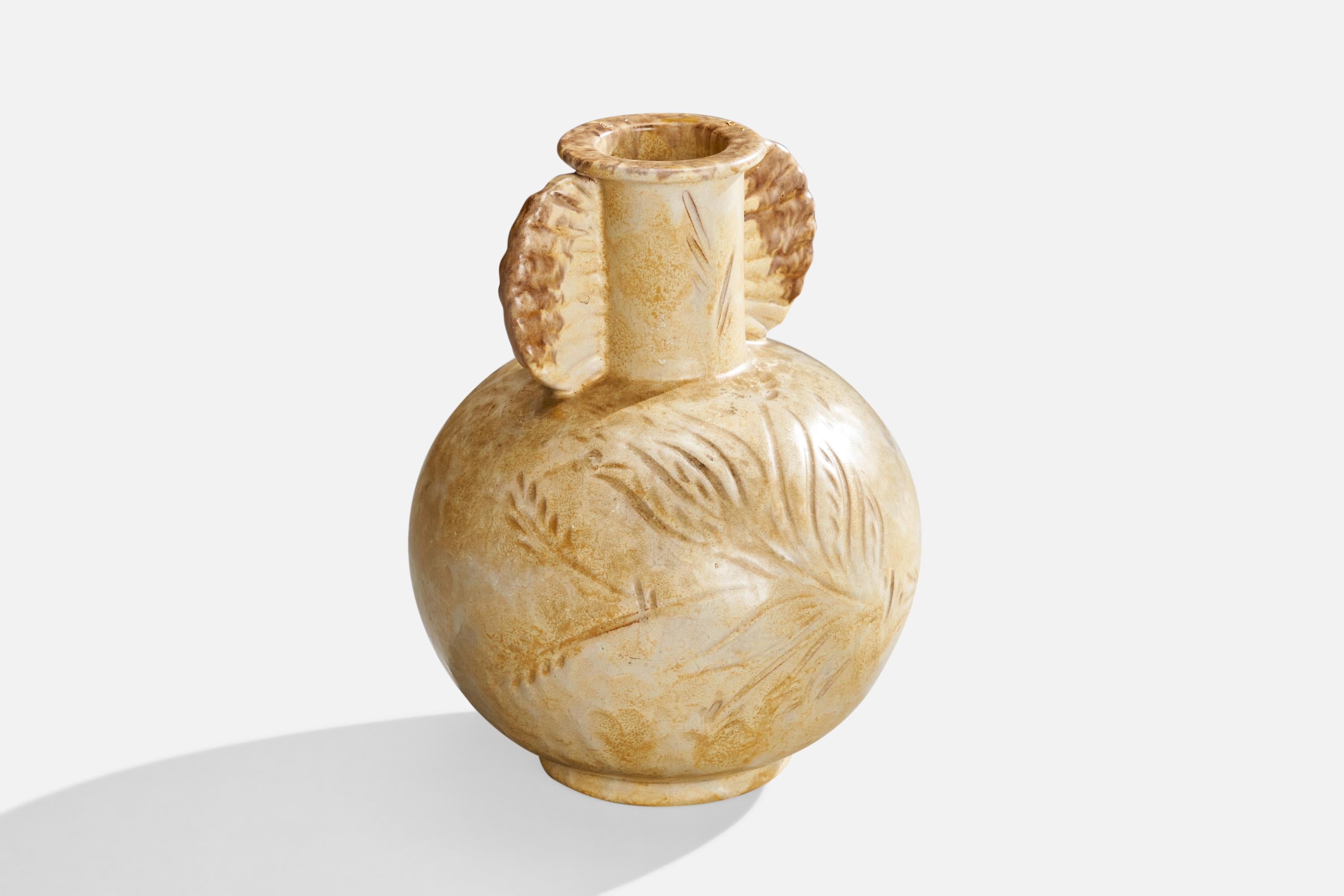 Upsala Ekeby, Vase, Steingut, Schweden, 1930er Jahre (Skandinavische Moderne) im Angebot