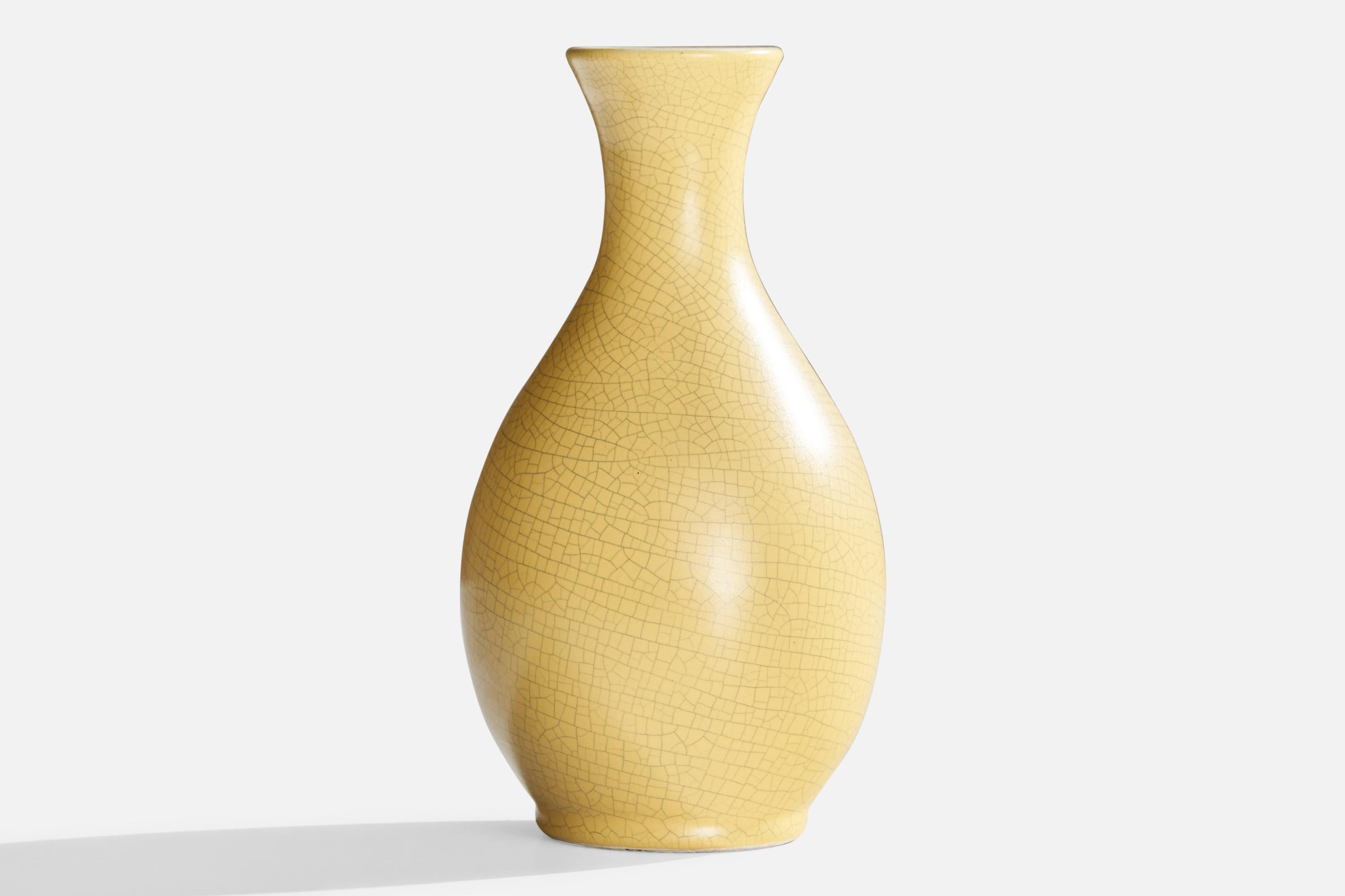 Scandinavo moderno Upsala Ekeby, Vaso, Terracotta, Svezia, anni '1930 in vendita