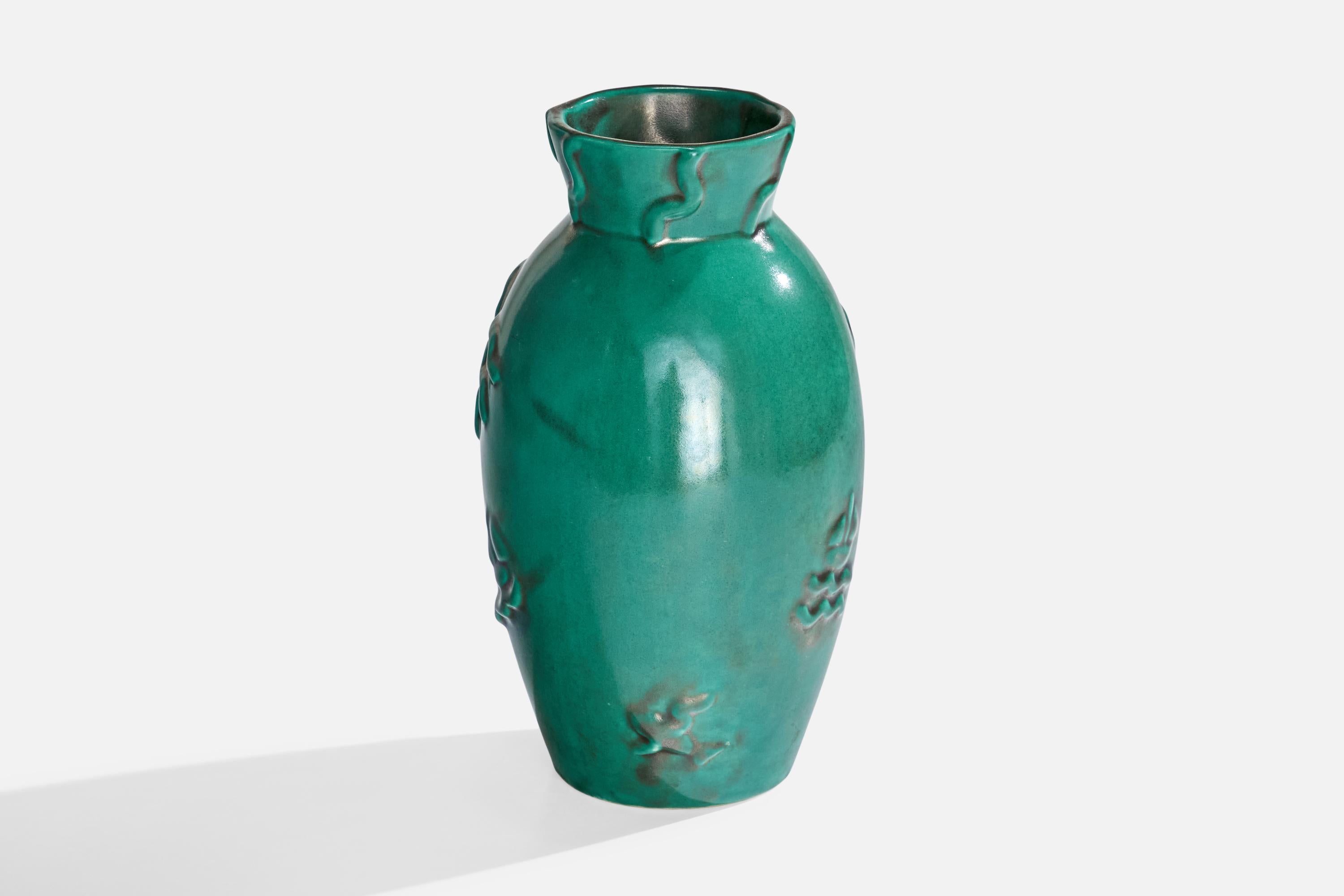 Scandinave moderne Vase en faïence de Upsala Ekeby, Suède, années 1930 en vente