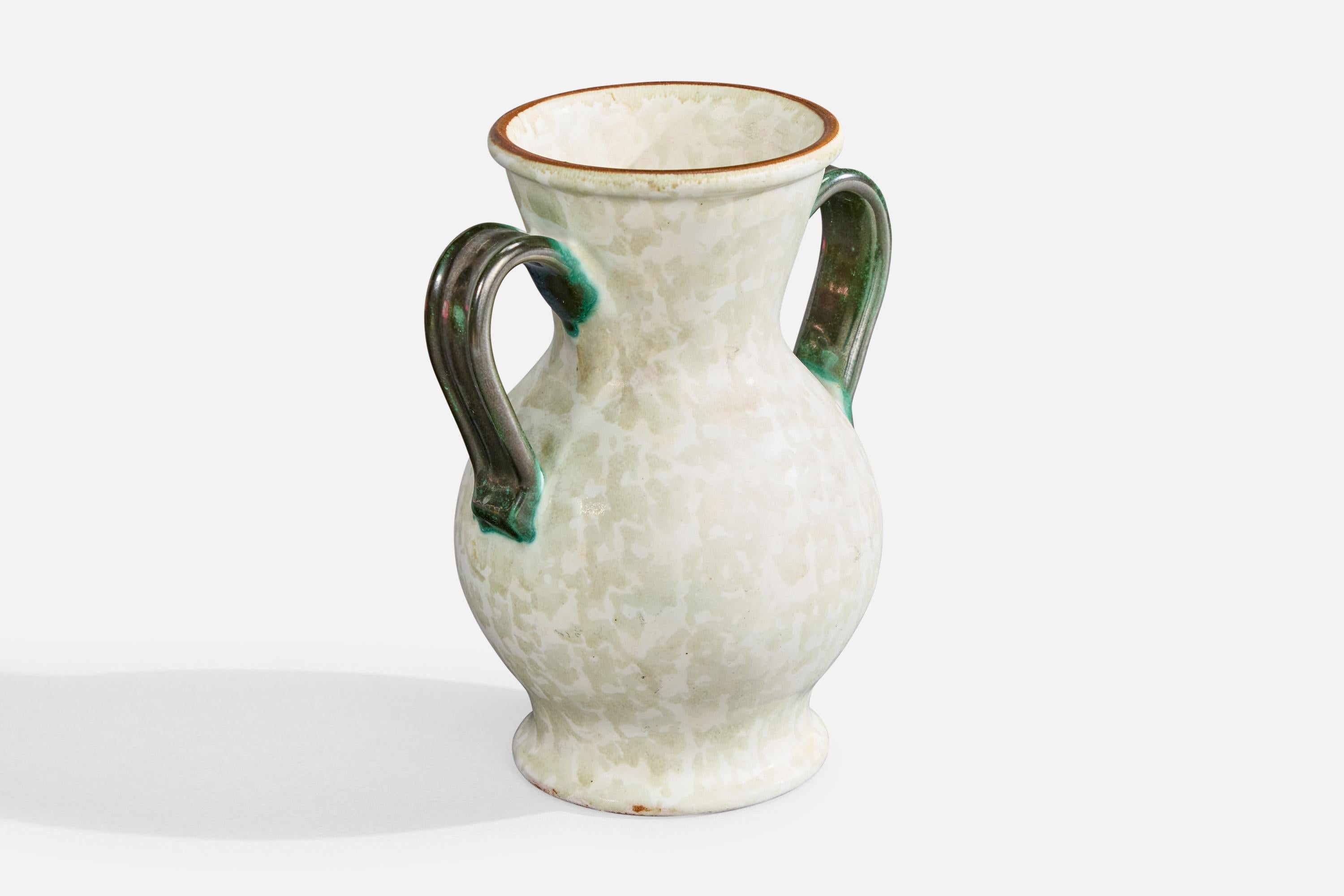 Scandinavian Modern Upsala Ekeby, Vase, Earthenware, Sweden, 1930s For Sale