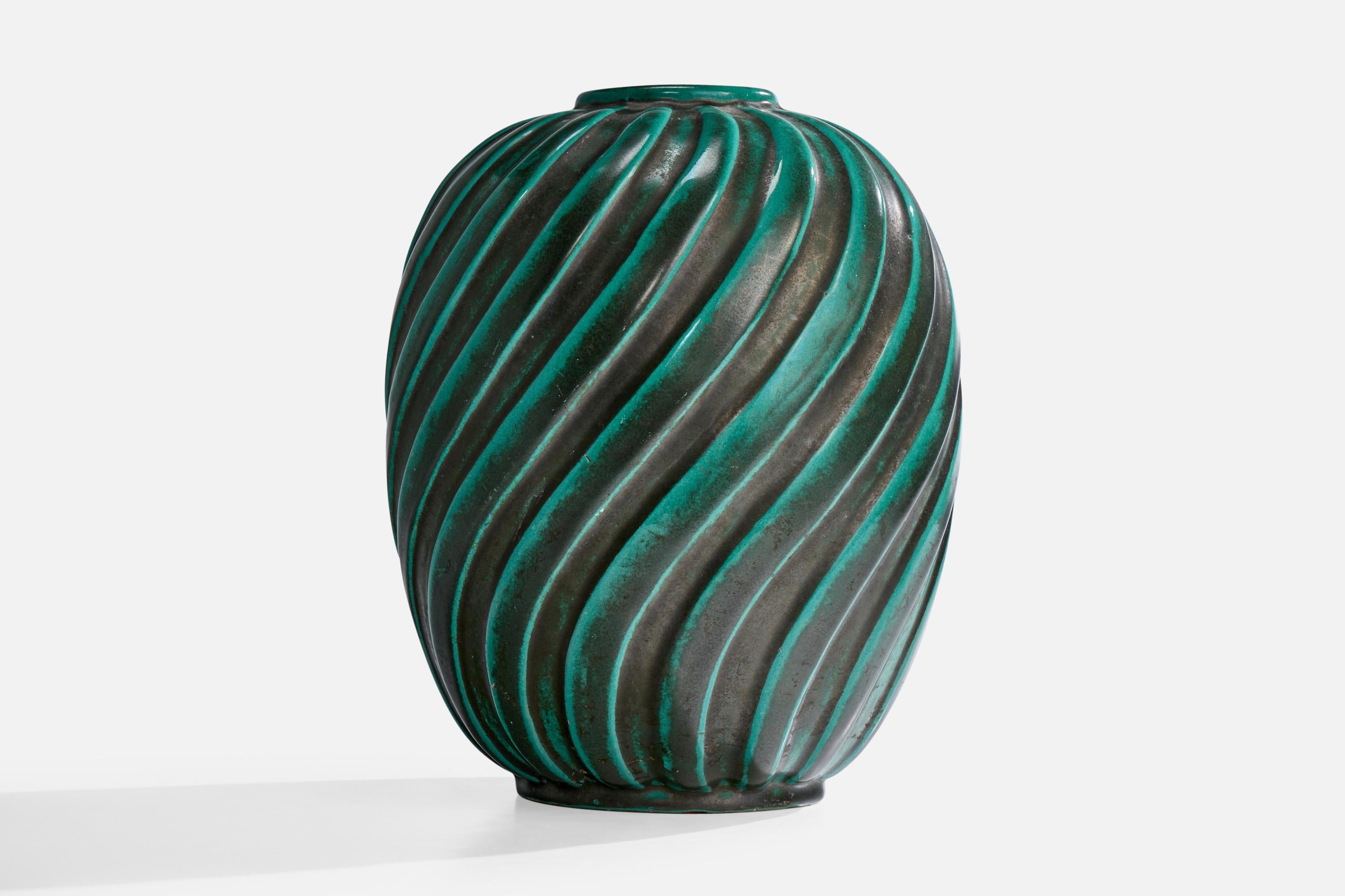 Scandinave moderne Vase en faïence de Upsala Ekeby, Suède, années 1930 en vente