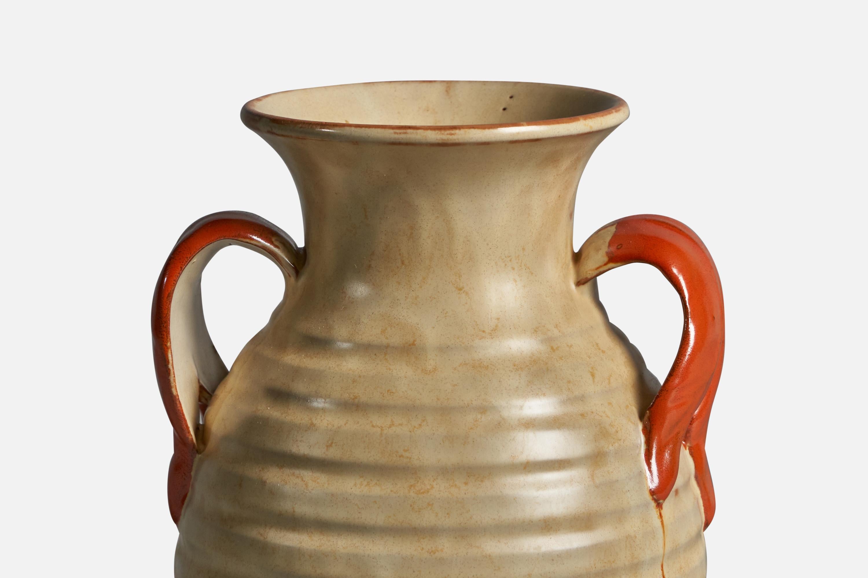 Swedish Upsala Ekeby, Vase, Earthenware, Sweden, 1930s For Sale