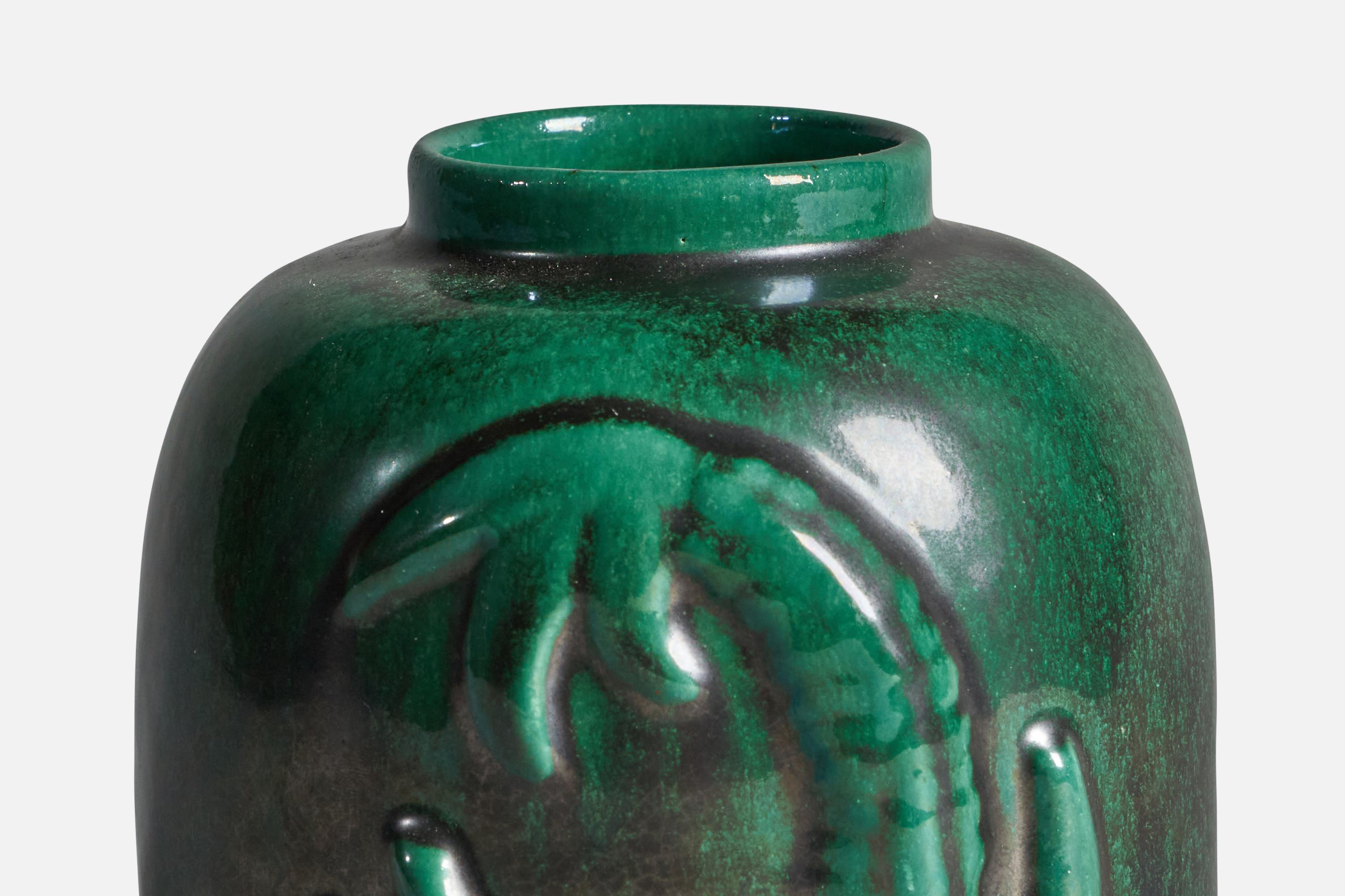 Upsala Ekeby, Vase, Steingut, Schweden, 1930er Jahre (Schwedisch) im Angebot