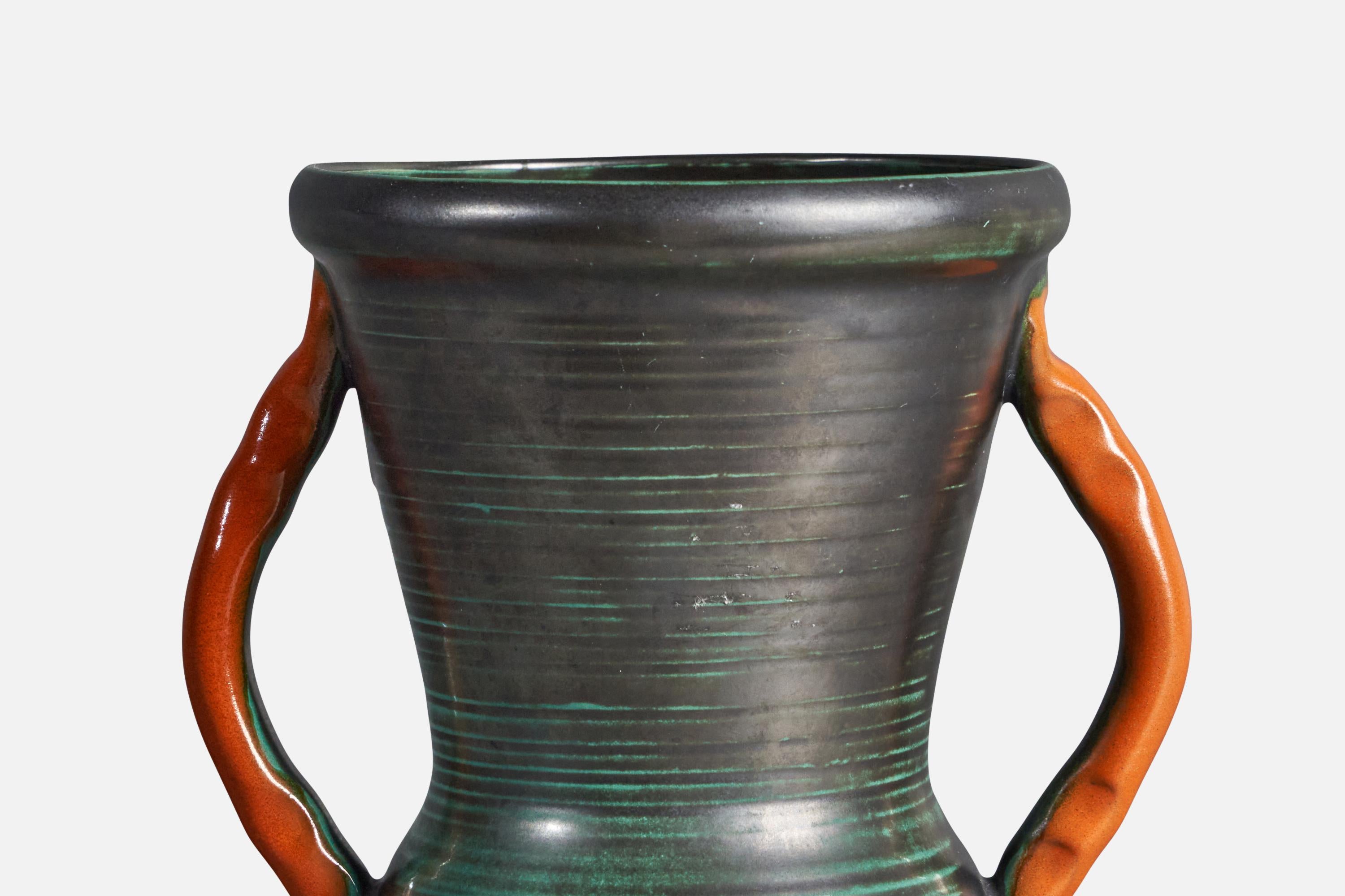 Swedish Upsala Ekeby, Vase, Earthenware, Sweden, 1930s For Sale