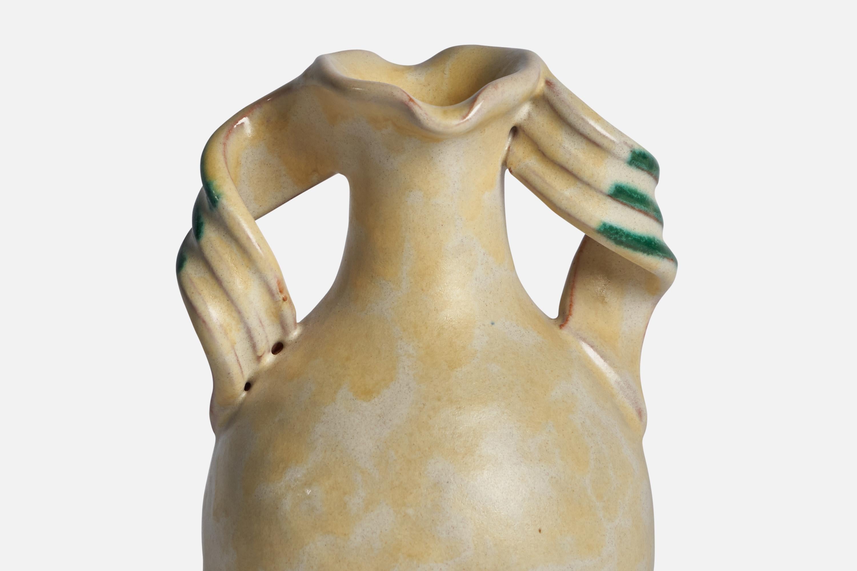 Svedese Upsala Ekeby, Vaso, Terracotta, Svezia, anni '1930 in vendita