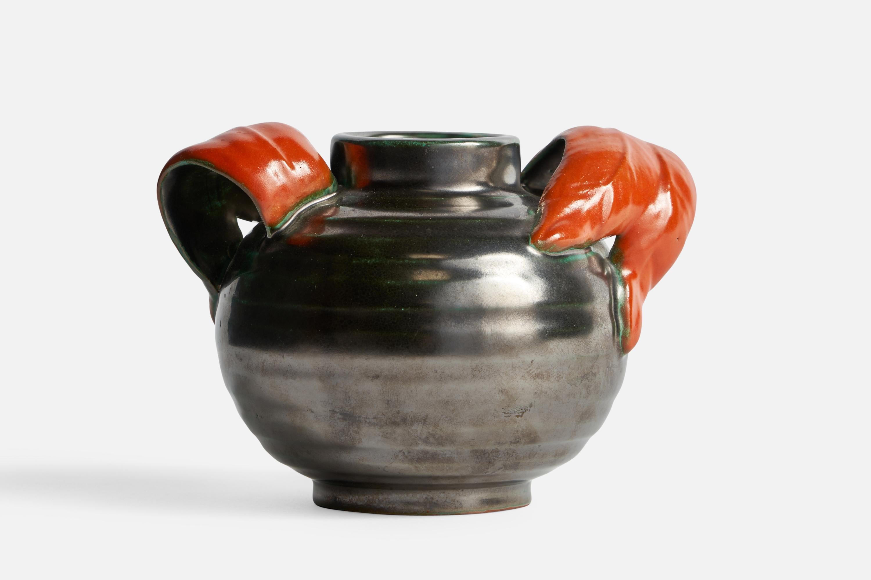 Svedese Upsala Ekeby, Vaso, Terracotta, Svezia, anni '1930 in vendita