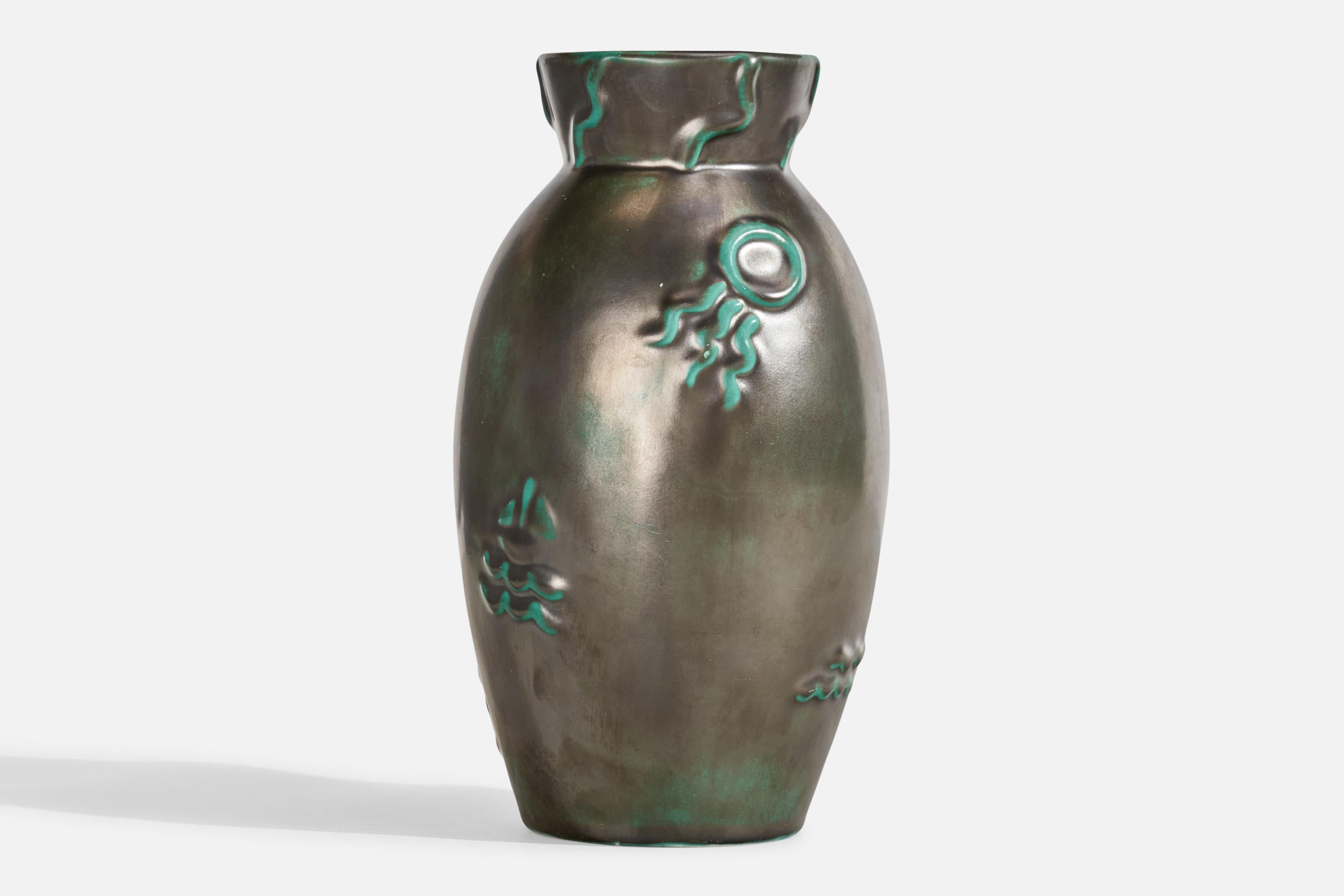 Suédois Vase en faïence de Upsala Ekeby, Suède, années 1930 en vente