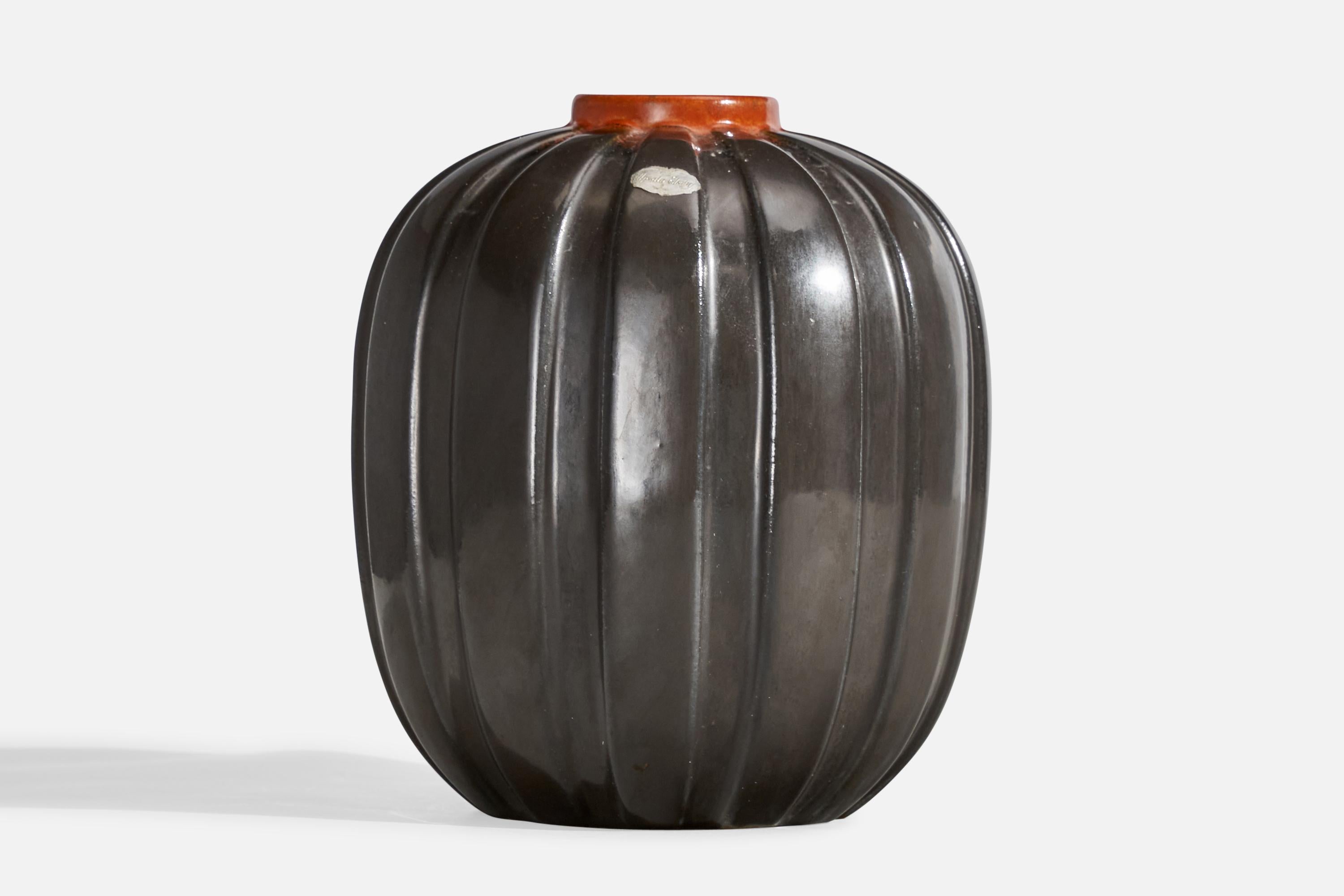 Svedese Upsala Ekeby, Vaso, Terracotta, Svezia, anni '1930 in vendita